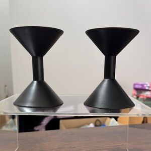 Crate and Barrel Cohen Small Pillar Modern Candle Holders